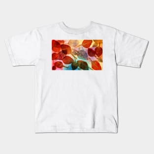 Fall Leaves Monoprint Kids T-Shirt